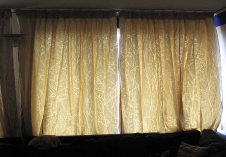 knife-pleat curtains, made for private individual