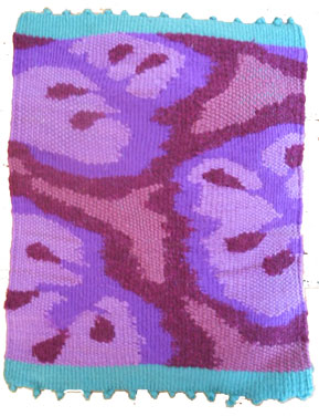 tapestry weave in purple