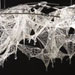 welded chandellier with crystal yarn